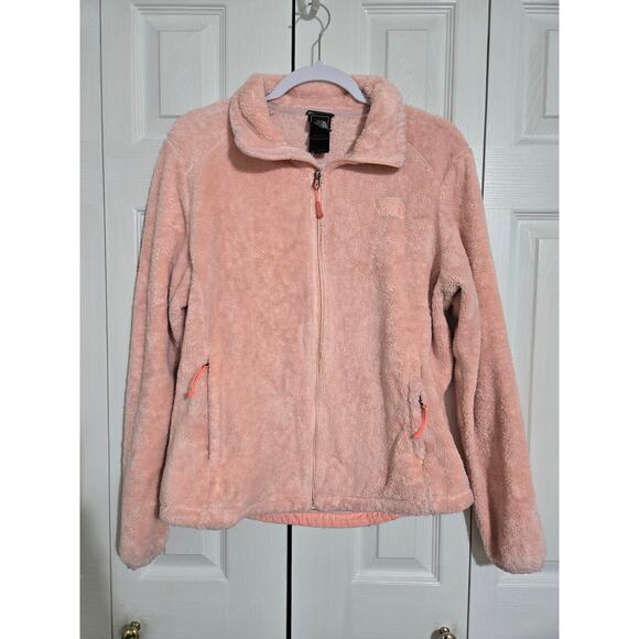 The North face large women's peach zip up fleece jacket - Picture 1 of 10